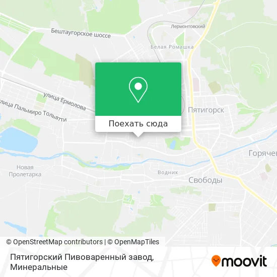 Карта Пятигорский Пивоваренный завод