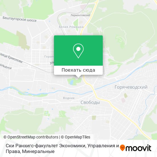 Карта Ски Ранхигс-факультет Экономики, Управления и Права