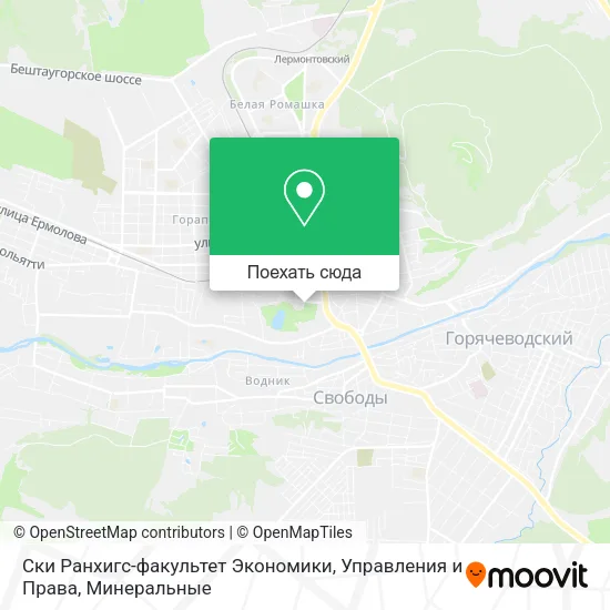 Карта Ски Ранхигс-факультет Экономики, Управления и Права