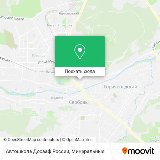 Карта Автошкола Досааф России