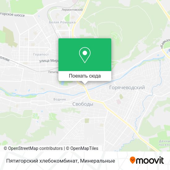 Карта Пятигорский хлебокомбинат