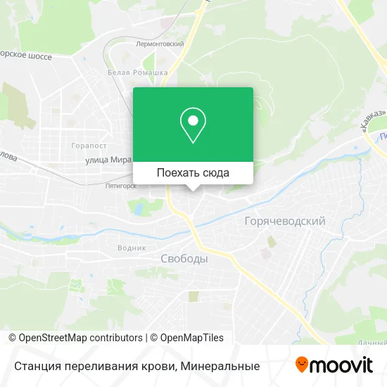 Карта Станция переливания крови
