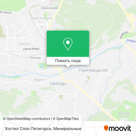 Карта Хостел Слон Пятигорск