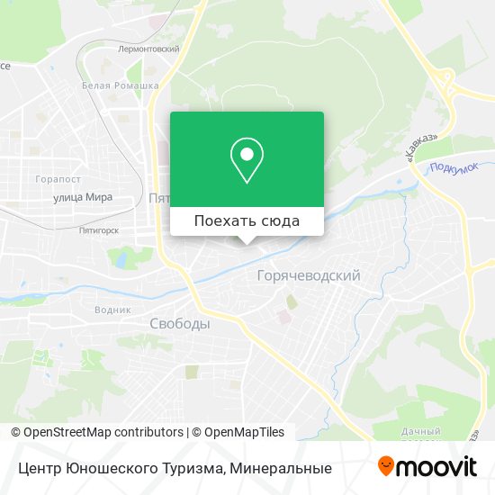 Карта Центр Юношеского Туризма