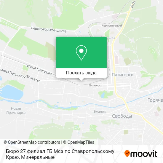 Карта Бюро 27 филиал ГБ Мсэ по Ставропольскому Краю