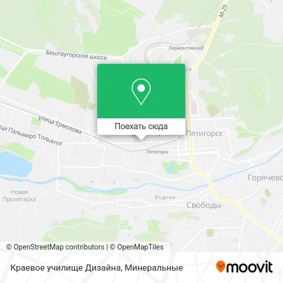 Карта Краевое училище Дизайна