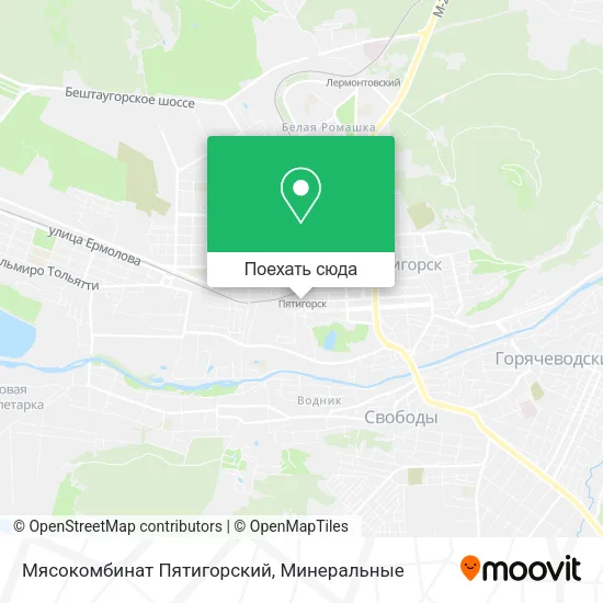 Карта Мясокомбинат Пятигорский