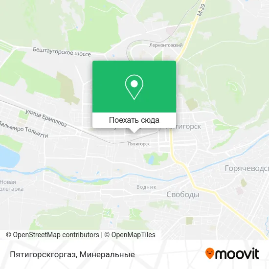 Карта Пятигорскгоргаз