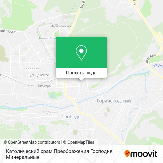 Карта Католический храм Преображения Господня