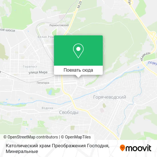 Карта Католический храм Преображения Господня