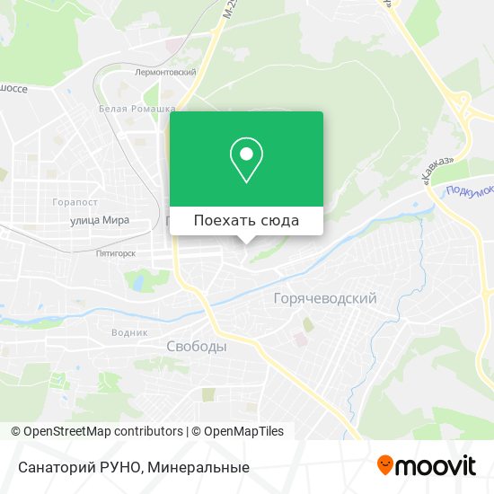 Карта Санаторий РУНО