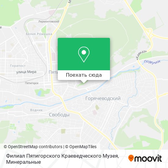 Карта Филиал Пятигорского Краеведческого Музея