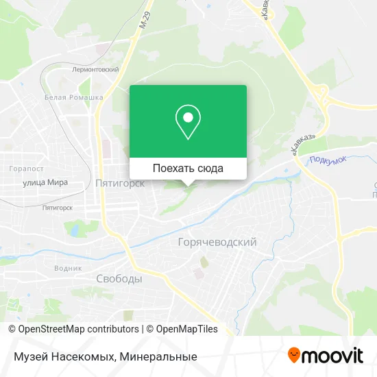 Карта Музей Насекомых