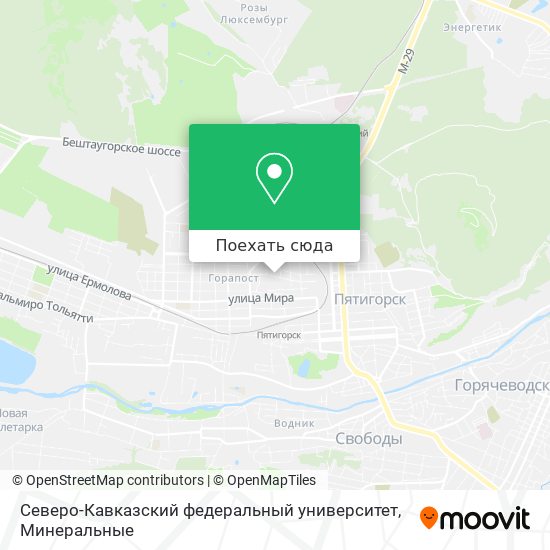 Карта Северо-Кавказский федеральный университет