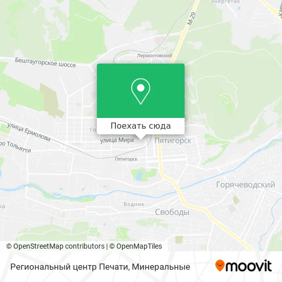 Карта Региональный центр Печати