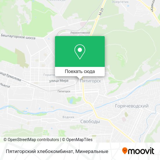 Карта Пятигорский хлебокомбинат