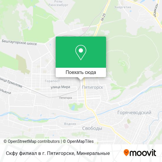 Карта Скфу филиал в г. Пятигорске