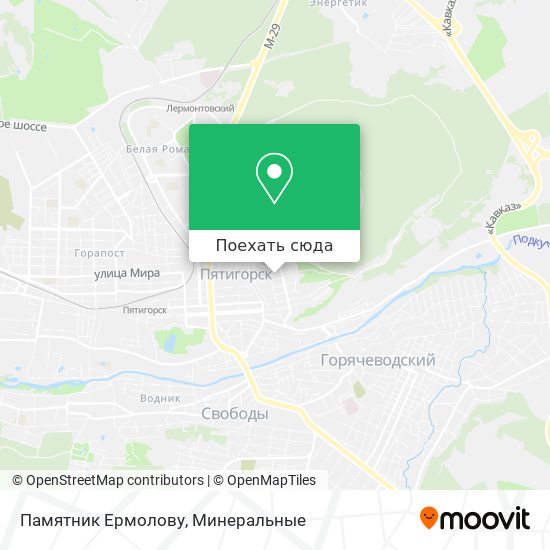 Карта Памятник Ермолову