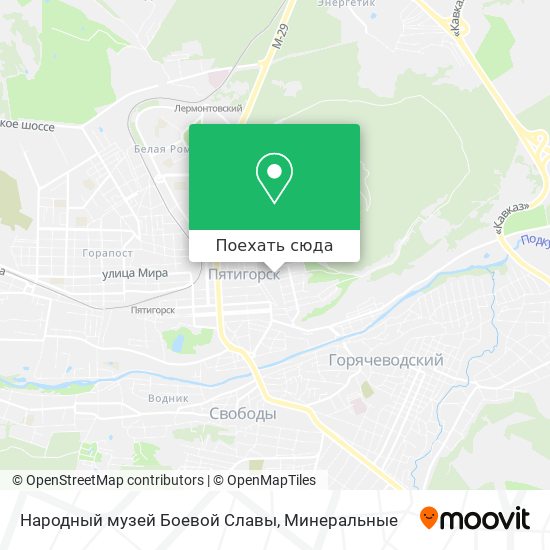 Карта Народный музей Боевой Славы