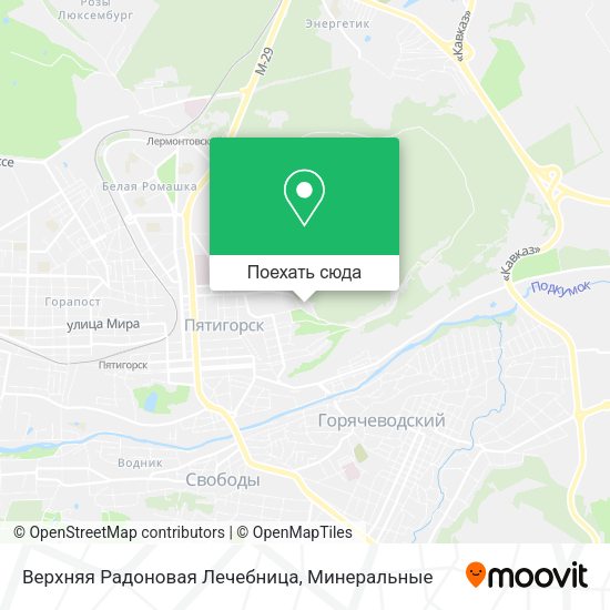 Карта Верхняя Радоновая Лечебница