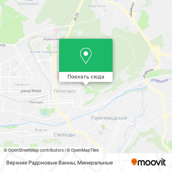 Карта Верхние Радоновые Ванны