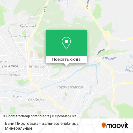 Карта Баня Пироговская Бальнеолечебница