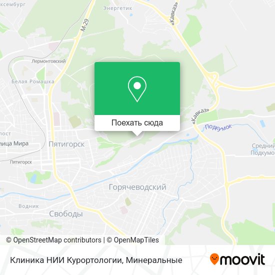 Карта Клиника НИИ Курортологии