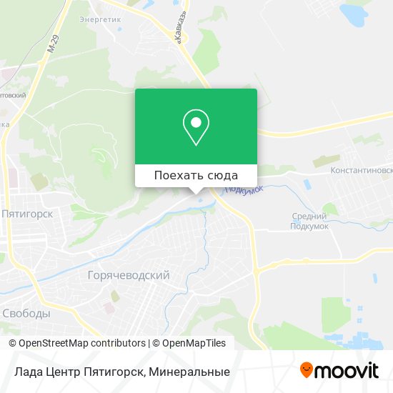 Карта Лада Центр Пятигорск