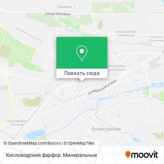 Карта Кисловодский фарфор