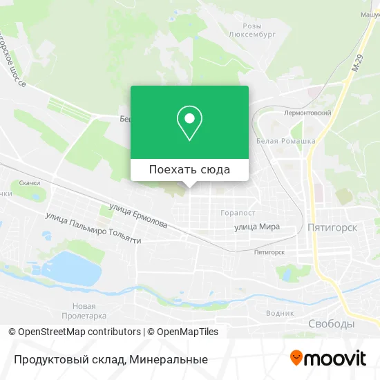Карта Продуктовый склад