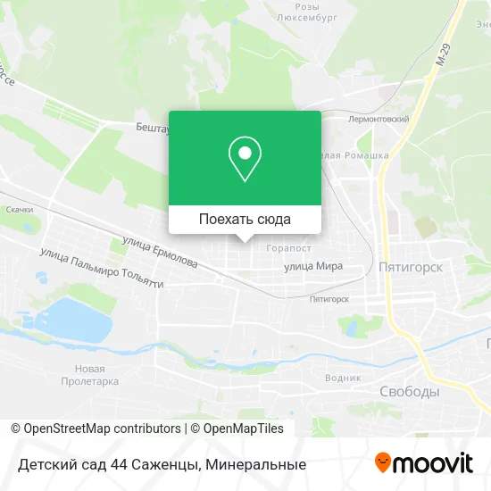 Карта Детский сад 44 Саженцы