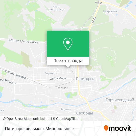 Карта Пятигорсксельмаш