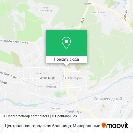 Карта Центральная городская больница