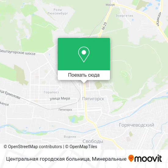 Карта Центральная городская больница