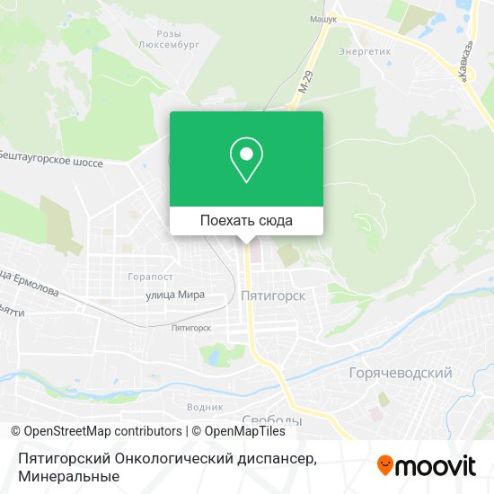 Карта Пятигорский Онкологический диспансер