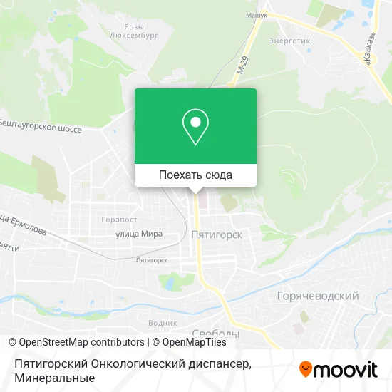 Карта Пятигорский Онкологический диспансер