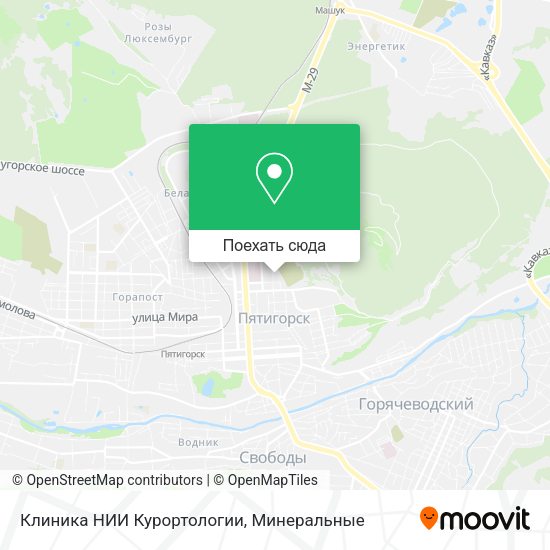 Карта Клиника НИИ Курортологии