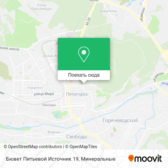 Карта Бювет Питьевой Источник 19
