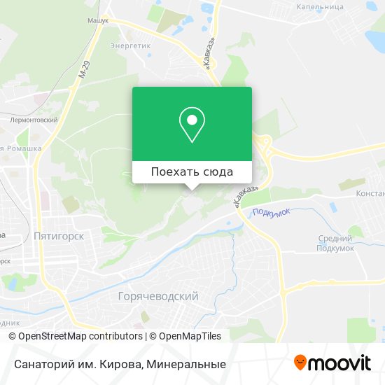 Карта Санаторий им. Кирова