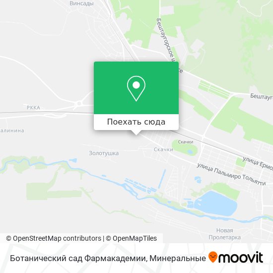Карта Ботанический сад Фармакадемии
