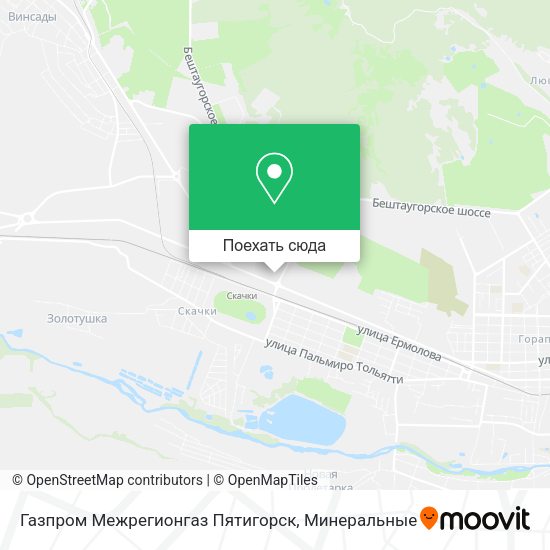 Карта Газпром Межрегионгаз Пятигорск