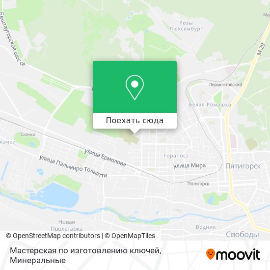 Карта Мастерская по изготовлению ключей