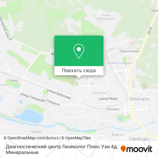 Карта Диагностический центр Гинеколог Плюс Узи 4д