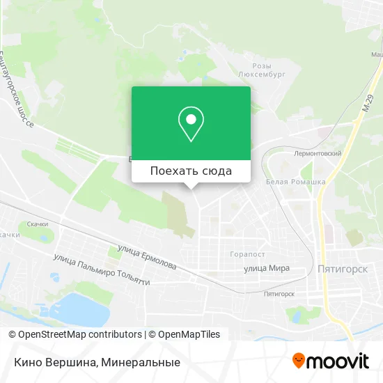 Карта Кино Вершина