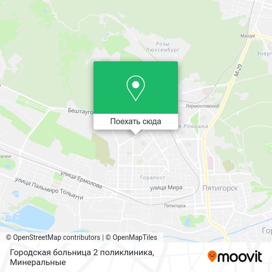 Карта Городская больница 2 поликлиника