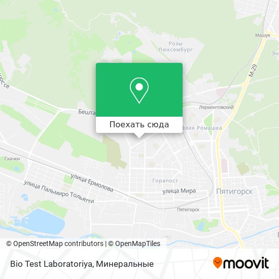 Карта Bio Test Laboratoriya