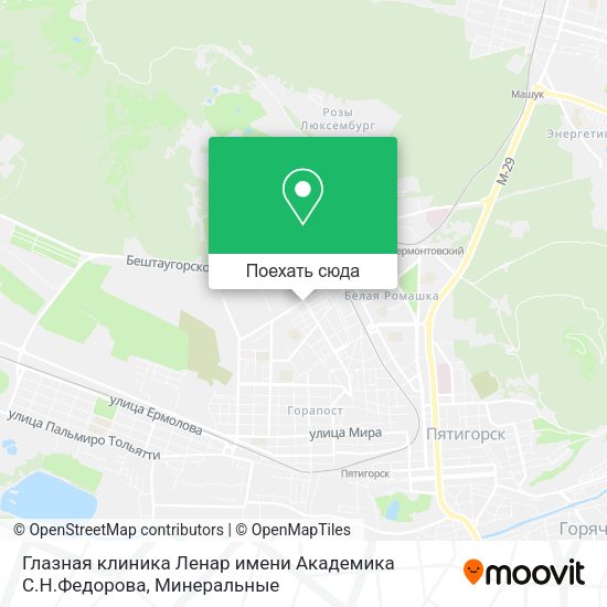 Карта Глазная клиника Ленар имени Академика С.Н.Федорова