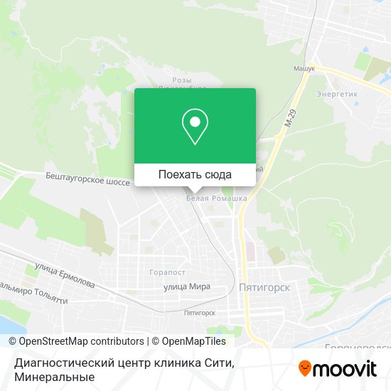 Карта Диагностический центр клиника Сити