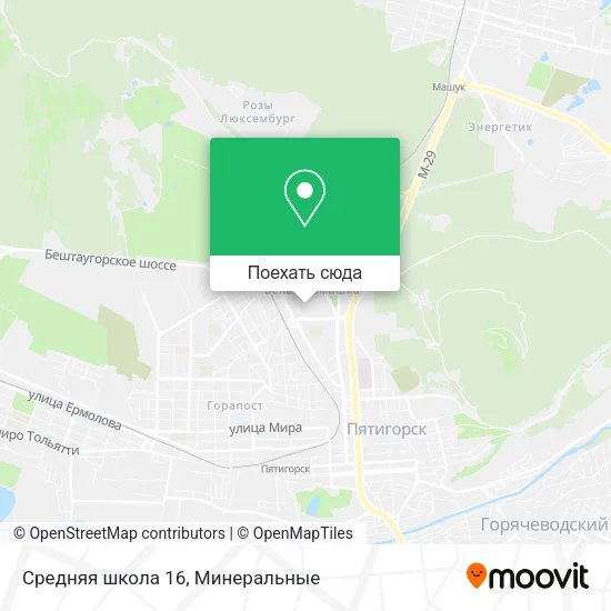 Карта Средняя школа 16