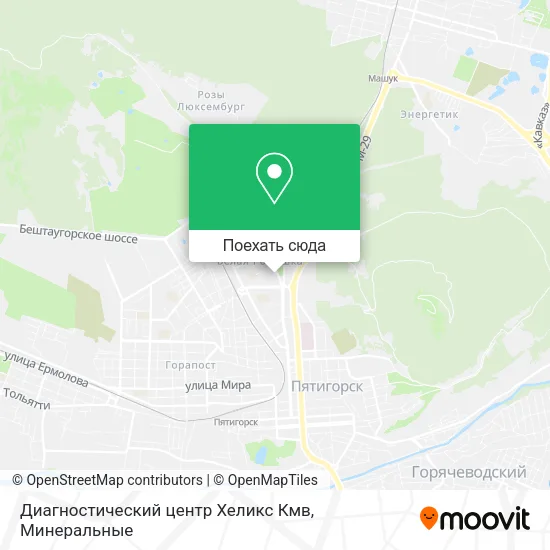 Карта Диагностический центр Хеликс Кмв